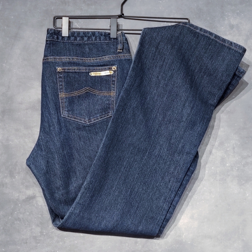 Michael Kors Dark Wash Boot Cut Blue Jeans